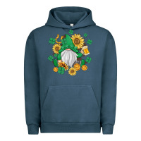 Pigment Midnight Navy st patrick's day shamrock sunflowers gnome Urban Hoodie - MaliasSmallBusiness