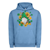 Pigment Pebble Blue st patrick's day shamrock sunflowers gnome Urban Hoodie - MaliasSmallBusiness