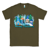 Army Green merry christmas snowman gnomes Classic Tee - Zillion Design Studio