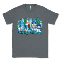 Charcoal Heather merry christmas snowman gnomes Classic Tee - Zillion Design Studio