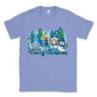 Colony Blue merry christmas snowman gnomes Classic Tee - Zillion Design Studio