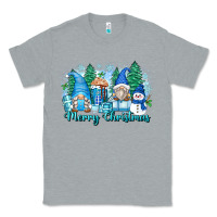 Heather Grey merry christmas snowman gnomes Classic Tee - Zillion Design Studio