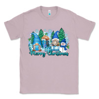 Lilac merry christmas snowman gnomes Classic Tee - Zillion Design Studio