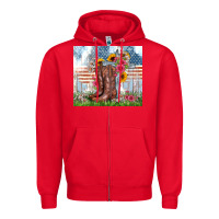 Red christian western Zipper Hoodie - Zillion Design Studio