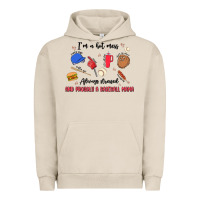 Pigment French Oak i'm a hot mess,always stressed,and proudly a baseb Urban Hoodie - MaliasSmallBusiness