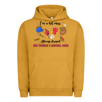 Pigment Peanut Butter i'm a hot mess,always stressed,and proudly a baseb Urban Hoodie - MaliasSmallBusiness