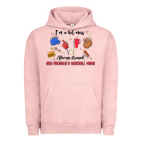 Pigment Salmon i'm a hot mess,always stressed,and proudly a baseb Urban Hoodie - MaliasSmallBusiness