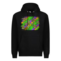 Black mardi gras fleur de lis background Premium Hoodie - Jasminsmagicworld