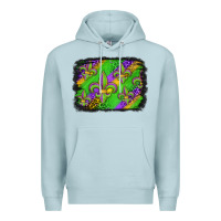 Blue Mist mardi gras fleur de lis background Premium Hoodie - Jasminsmagicworld