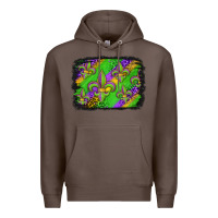 Coffee mardi gras fleur de lis background Premium Hoodie - Jasminsmagicworld