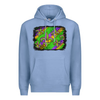 Colony Blue mardi gras fleur de lis background Premium Hoodie - Jasminsmagicworld