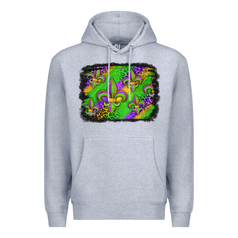 Mardi Gras Fleur De Lis Background Premium Hoodie by Jasminsmagicworld | Teevron