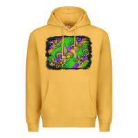 Mustard mardi gras fleur de lis background Premium Hoodie - Jasminsmagicworld