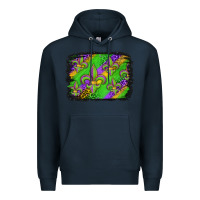 Navy mardi gras fleur de lis background Premium Hoodie - Jasminsmagicworld