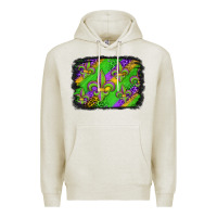 Oatmeal Heather mardi gras fleur de lis background Premium Hoodie - Jasminsmagicworld