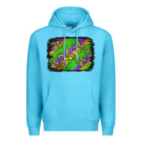 Ocean Blue mardi gras fleur de lis background Premium Hoodie - Jasminsmagicworld