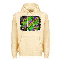 Pina Colada mardi gras fleur de lis background Premium Hoodie - Jasminsmagicworld