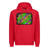 Red mardi gras fleur de lis background Premium Hoodie - Jasminsmagicworld