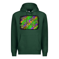 Sports Green mardi gras fleur de lis background Premium Hoodie - Jasminsmagicworld