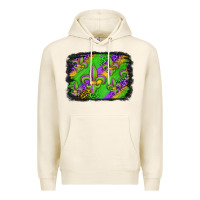 Tofu mardi gras fleur de lis background Premium Hoodie - Jasminsmagicworld