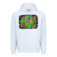 White mardi gras fleur de lis background Premium Hoodie - Jasminsmagicworld