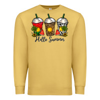 Antique Gold hello summer Premium Sweatshirt - CowhideDigitalArt