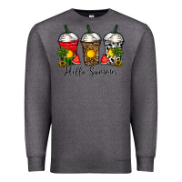 Charcoal Heather hello summer Premium Sweatshirt - CowhideDigitalArt