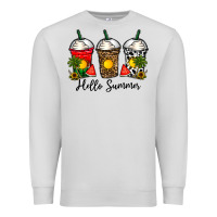 Dove Grey hello summer Premium Sweatshirt - CowhideDigitalArt