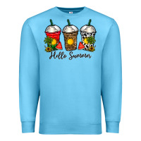 Ocean Blue hello summer Premium Sweatshirt - CowhideDigitalArt