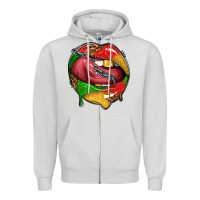 Dove Grey juneteenth day lips Zipper Hoodie - texasbilliewilder