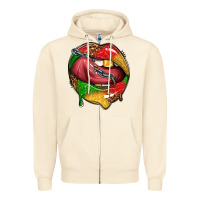 Sandshell juneteenth day lips Zipper Hoodie - texasbilliewilder