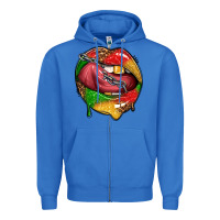 True Royal juneteenth day lips Zipper Hoodie - texasbilliewilder