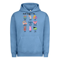 Pigment Pebble Blue gos says ı am easter Urban Hoodie - MaliasSmallBusiness