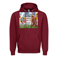 Burgundy christian western american made country raised Zipper Hoodie - Zillion Design Studio