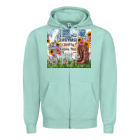 Seafoam christian western american made country raised Zipper Hoodie - Zillion Design Studio