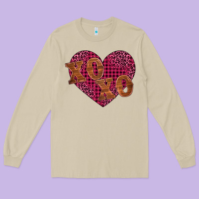 Xoxo Long Sleeve Tee Designed By Barkaloodesign