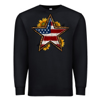 Black western 4th of july star Premium Sweatshirt - HRA Design Shop