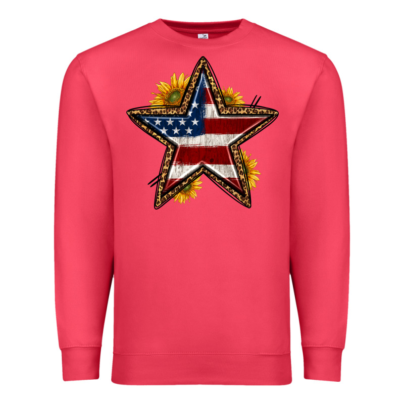 Western 4th Of July Star Premium Sweatshirt by HRA Design Shop | Teevron