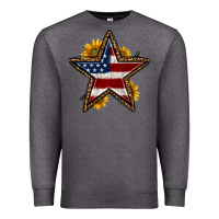 Charcoal Heather western 4th of july star Premium Sweatshirt - HRA Design Shop