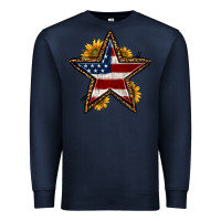 Navy western 4th of july star Premium Sweatshirt - HRA Design Shop