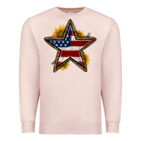 Pale Pink western 4th of july star Premium Sweatshirt - HRA Design Shop