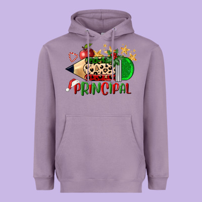 Christmas Principal Pencil Heavyweight Hoodie Designed By Fadigitalartstudio