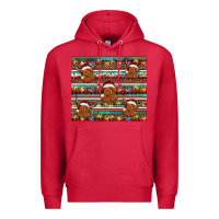 Cardinal christmas turquoise serape highland cow Premium Hoodie - BarkalooDesign