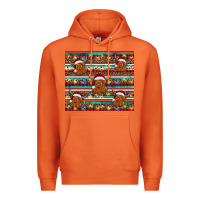 Carrot christmas turquoise serape highland cow Premium Hoodie - BarkalooDesign