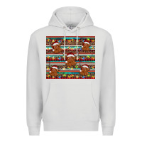 Dove Grey christmas turquoise serape highland cow Premium Hoodie - BarkalooDesign
