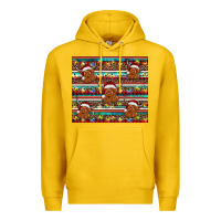 Lemon christmas turquoise serape highland cow Premium Hoodie - BarkalooDesign