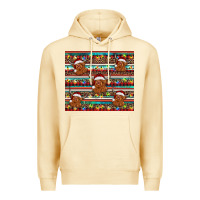 Pina Colada christmas turquoise serape highland cow Premium Hoodie - BarkalooDesign