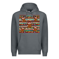 Rock christmas turquoise serape highland cow Premium Hoodie - BarkalooDesign