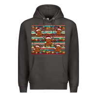 Smoke christmas turquoise serape highland cow Premium Hoodie - BarkalooDesign