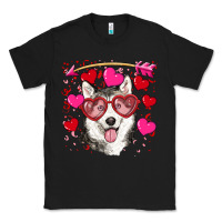 Black Valentine's day husky Classic Tee - RanaPortraitStore
